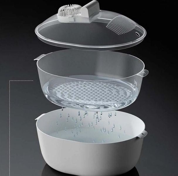 Устройство лоток для размораживания продуктов с корзиной для сушки DEFROSTER 1200 мАч 2 скорости Белый 087k 13454 фото