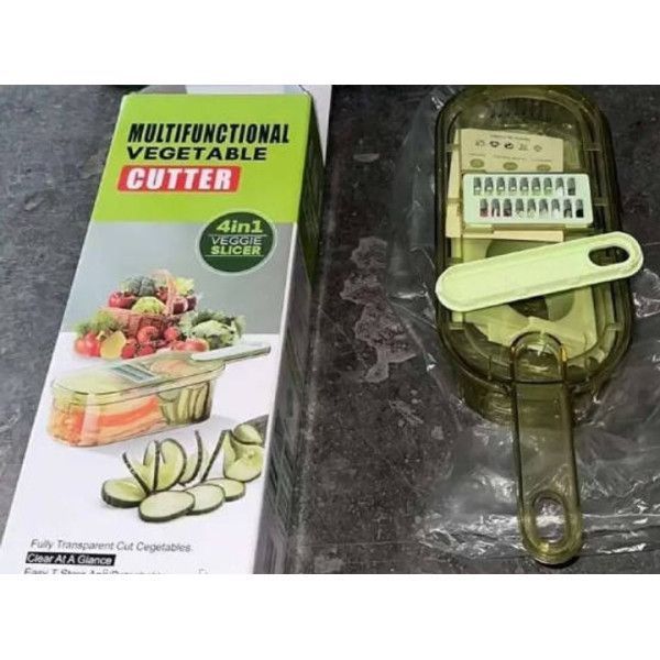Слайсер-овочерізка Multifunctional Vegetable Cutter з контейнером 4 в 1 094k 13463 фото