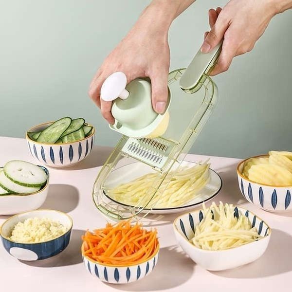Слайсер-овочерізка Multifunctional Vegetable Cutter з контейнером 4 в 1 094k 13463 фото