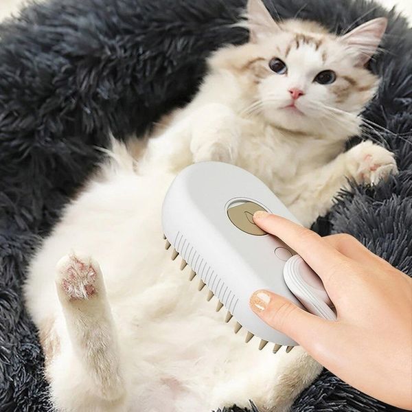 Паровая расческа для вычесывания шерсти кошек и собак UKC 3в1 Steamy Brush 13410 фото