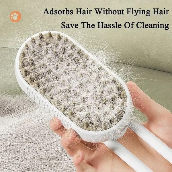 Паровая расческа для вычесывания шерсти кошек и собак UKC 3в1 Steamy Brush 13410 фото