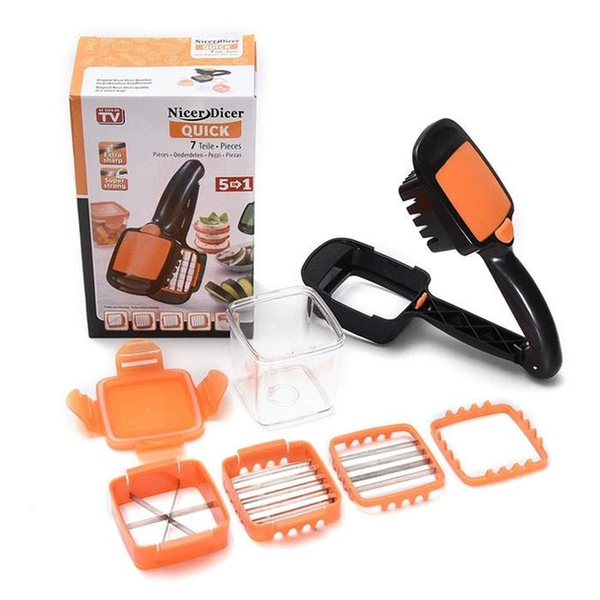 Овочерізка універсальна Nicer Dicer Quick Мультислайсер 5в1 подрібнювач 12170 фото