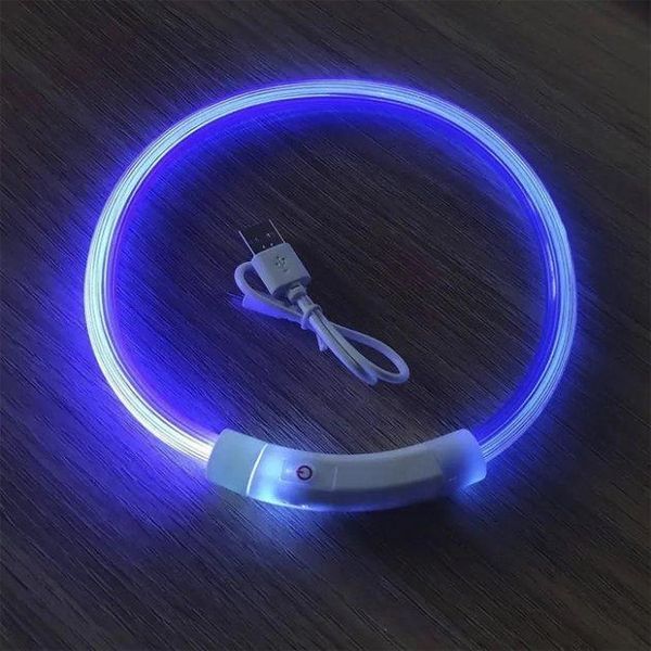 Светящийся ошейник для собак с USB Светодиодный влагостойкий ошейник 12120 фото