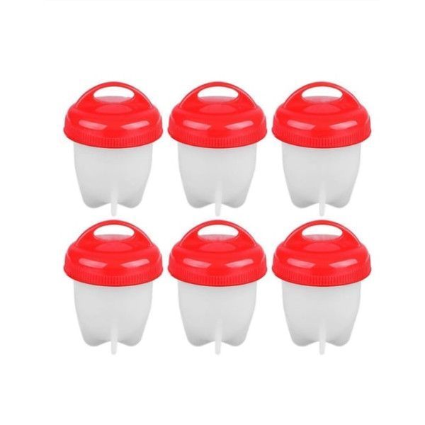 Формы для варки яиц без скорлупы, силиконовые, Silicone Egg Boil, набор 6 шт. 12337 фото