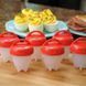 Формы для варки яиц без скорлупы, силиконовые, Silicone Egg Boil, набор 6 шт. 12337 фото 8