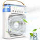 Міні кондиціонер Air Cooler Fan 4в1 Зволожувач з LED підсвіткою нічник USB Білий 12322 фото 7