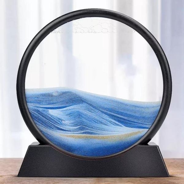 Лампа ночник RGB песочные часы Картина USB светильник 3D Sandscap 045m 13635 фото