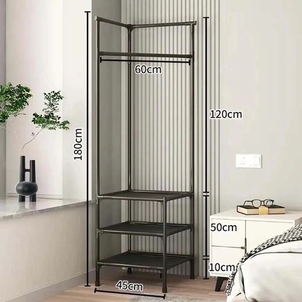 Кутова вішалка в передпокій з підставкою для взуття Corner coat rack 017k 13369 фото