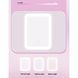 Квадратное зеркало для макияжа, косметическое зеркало с LED с яркой лед подсветкой, встроенным аккумулятором 068k 13425 фото 7