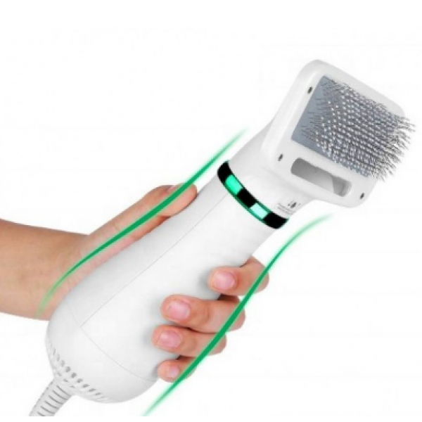 Фен для собак і котів щітка PET Grooming Dryer Гребінець для шерсті і грумінгу тварин 2В1 LLD-75 11131 фото