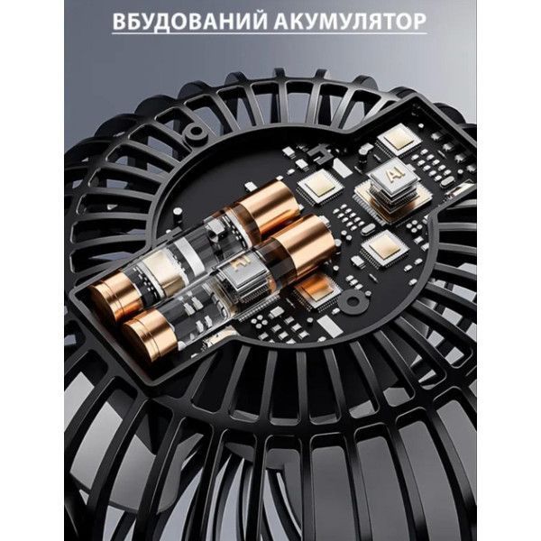 Компактный вентилятор AND1261 настольный/настенный 3 скорости USB 800 мАч Черный 14105 фото