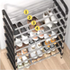 Полка для обуви складная New shoe rack Органайзер стойка 6 секций 56х28х113см 12463 фото 4