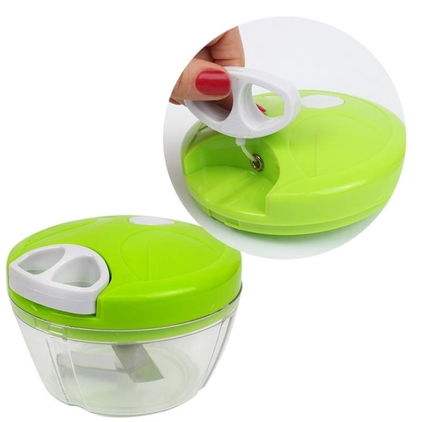 Измельчитель кухонный Easy Spin Cutter Механический портативный блендер для овощей и специй Зеленый 11988 фото