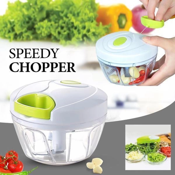 Измельчитель кухонный Easy Spin Cutter Механический портативный блендер для овощей и специй Зеленый 11988 фото