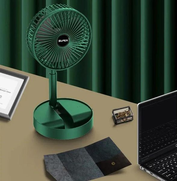 Міні вентилятор Folding Fan маленький на батарейках з USB 13059 фото