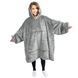 Плед толстовка з капюшоном і рукавами Huggle Hoodie оверсайз. Колір: сірий 14823 фото 1