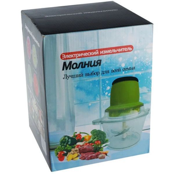 Блендер с двухъярусным лезвием Молния Мощный, компактный, быстрый измельчитель 12137 фото