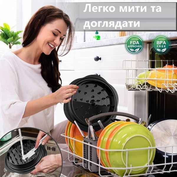 Ручна м'ясорубка / Подрібнювач м'яса: курячого, свинини, яловичини для приготування салатів, запіканок, бургерів 14362 фото