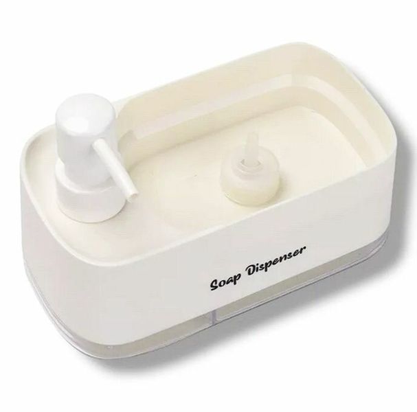 Дозатор для мийного та рідкого мила Dish Soap Dispenser Білий 14517 фото