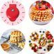 Вафельница UKC Waffle Maker XL-287 с антипригарным покрытием Красная 350 Вт Нержавеющая сталь 14465 фото 7