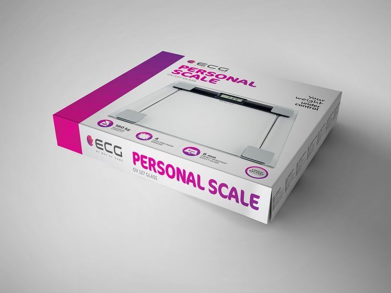 Ваги побутові електронні ECG OV 127 Glass 180 кг Чехія 555 фото