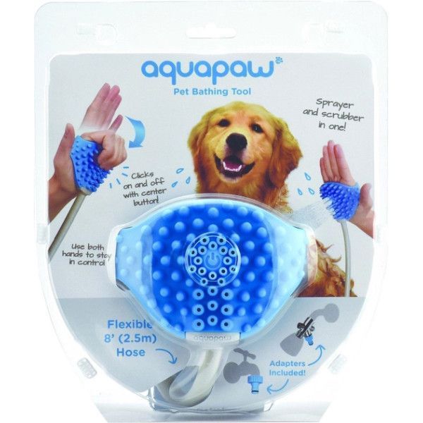 Щетка для купания собак Aquapaw Перчатка душ для мойки животных 12794 фото
