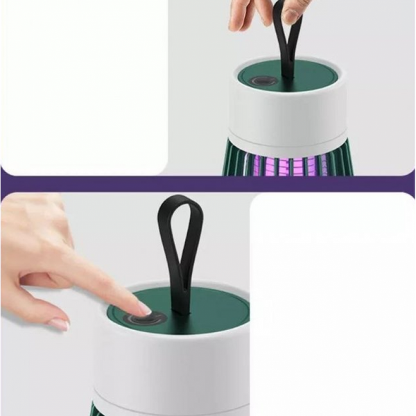 Лампа пастка для комах акумуляторна Electric Shock Світлодіодний знищувач комарів USB 12257 фото
