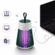 Лампа пастка для комах акумуляторна Electric Shock Світлодіодний знищувач комарів USB 12257 фото 3
