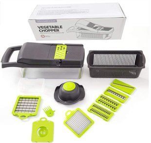 Багатофункціональна овочерізка 14 в 1 Veggie Slicer ситечко для яєць і ніж для очищення овочів 13350 фото