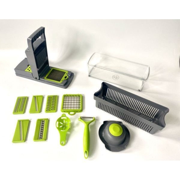 Багатофункціональна овочерізка 14 в 1 Veggie Slicer ситечко для яєць і ніж для очищення овочів 13350 фото