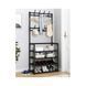 Напольная вешалка для одежды New Simple Floor Clothes Rack с полками и крючками 12364 фото 7