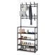 Напольная вешалка для одежды New Simple Floor Clothes Rack с полками и крючками 12364 фото 6