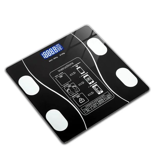 Напольные умные весы A-8003 Смарт весы Bluetooth с фитнес приложением для телефона до 180кг Черный 12477 фото