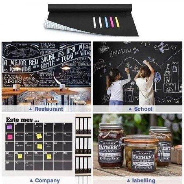 Самоклейна плівка для малювання крейдою Black Board Sticker (Наклейка для малювання) 2031 фото