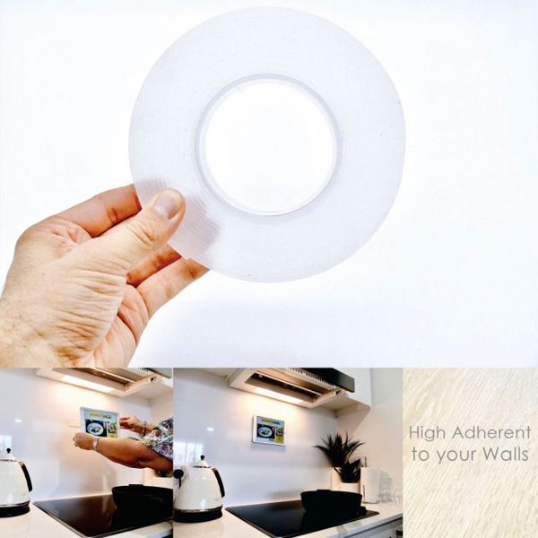 Кріпильна стрічка самоклейна клейка Багаторазова Ivy Grip Tape 5 м для дерева скла і металу SQW-887 11248 фото