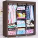 Складана тканинна шафа для одягу та взуття 175х130х45 см Storage Wardrobe каркасна шафа для одягу 6717 фото 1