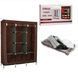 Складана тканинна шафа для одягу та взуття 175х130х45 см Storage Wardrobe каркасна шафа для одягу 6717 фото 7