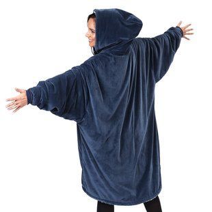 Плед-толстовка с капюшоном Huggle Hoodie-1 (синий) 13340 фото