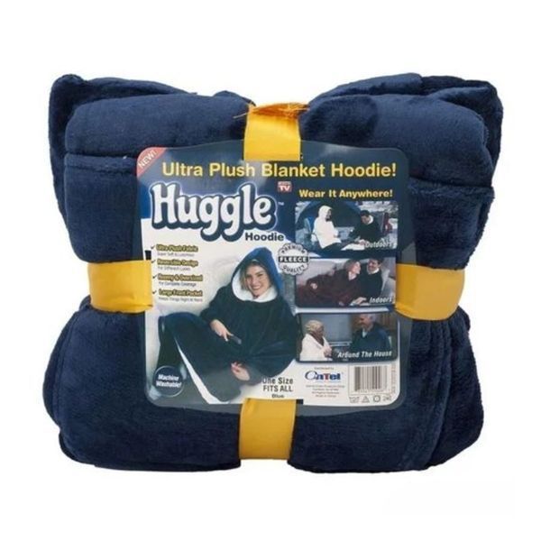 Плед-толстовка с капюшоном Huggle Hoodie-1 (синий) 13340 фото