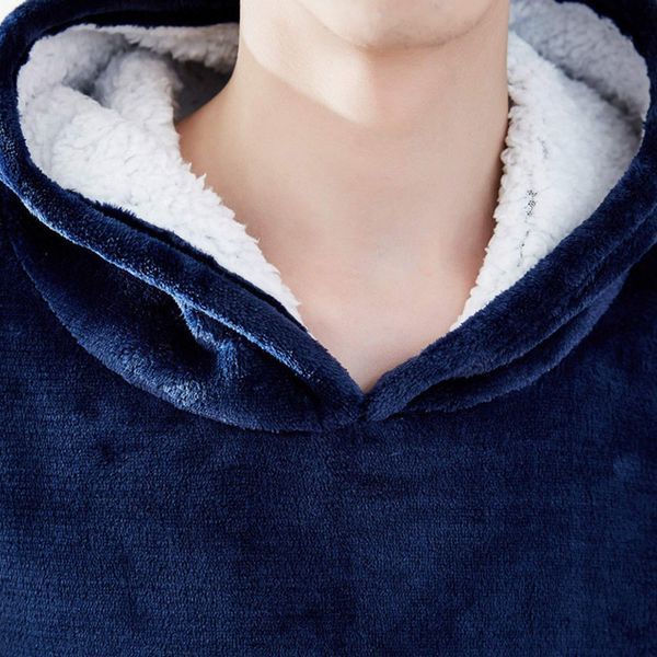 Плед-толстовка с капюшоном Huggle Hoodie-1 (синий) 13340 фото