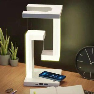 Нічник з бездротовою зарядкою Levitation Anti-Gravity Wireless Білий 13241 фото