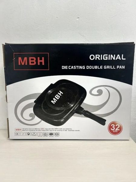 Сковорода для гриля Double Grill Pan 32 см. двойная, литый алюминий, черный 12811 фото