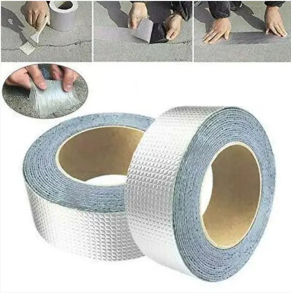 Надміцна липка стрічка з алюмінієвим 7233 (BUTYL SELF-ADHESIVE) 5см*1.2мм*5м 12647 фото