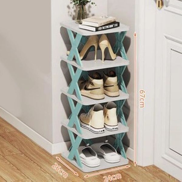 Пластиковая полка-трансформер для обуви SHOE RACK на 4 секции 12377 фото