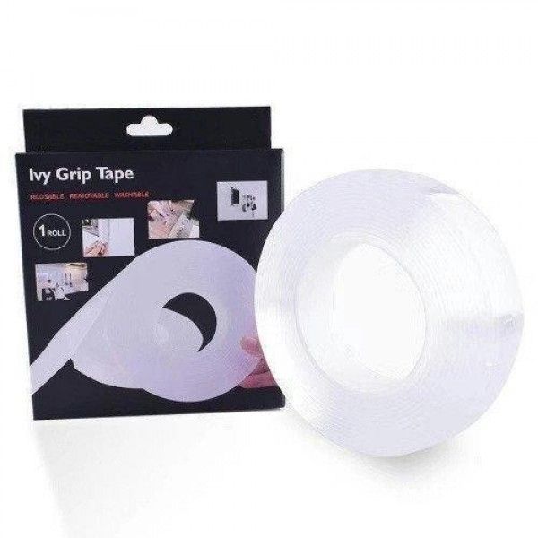 Кріпильна стрічка самоклеюча клейка Багаторазова Ivy Grip Tape 6673 1 м для дерева скла і металу WRT-778 8525 фото